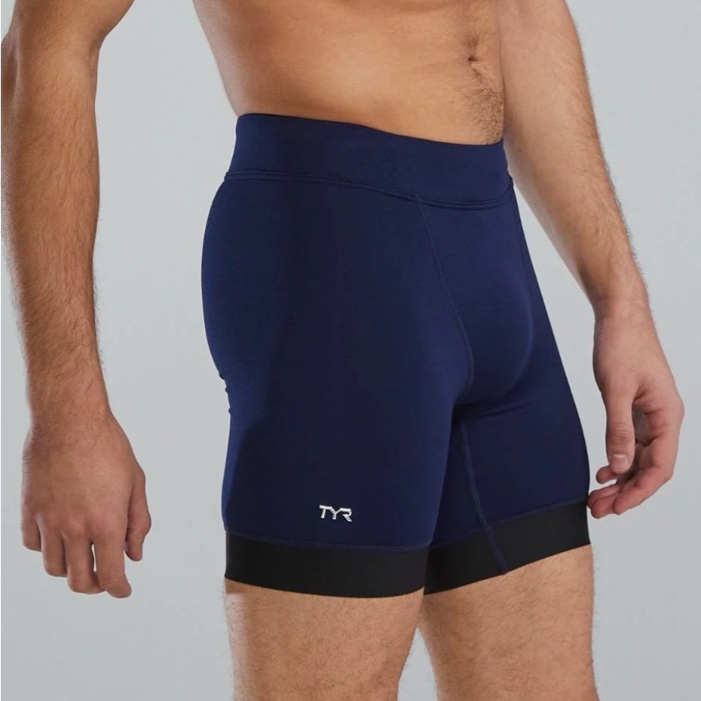 TYR Men’s Swim Hybrids Navy with Black Trim
